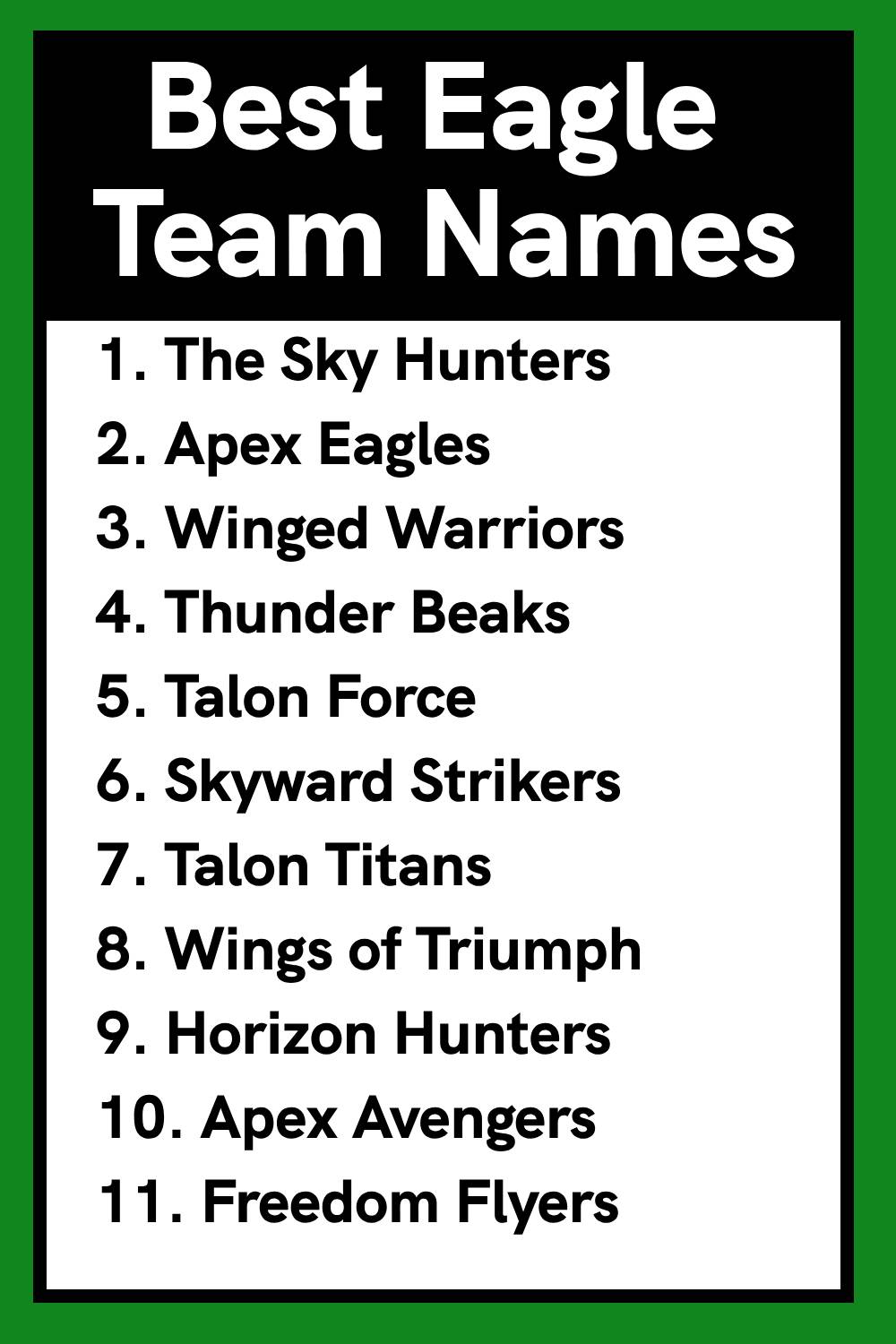 Best Eagle Team Names