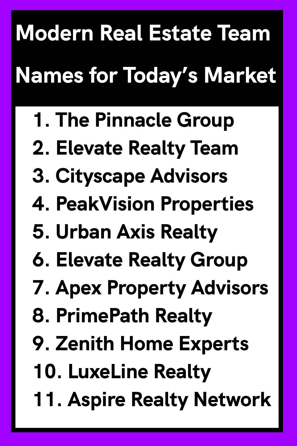 Modern Real Estate Team Names for Today’s Market