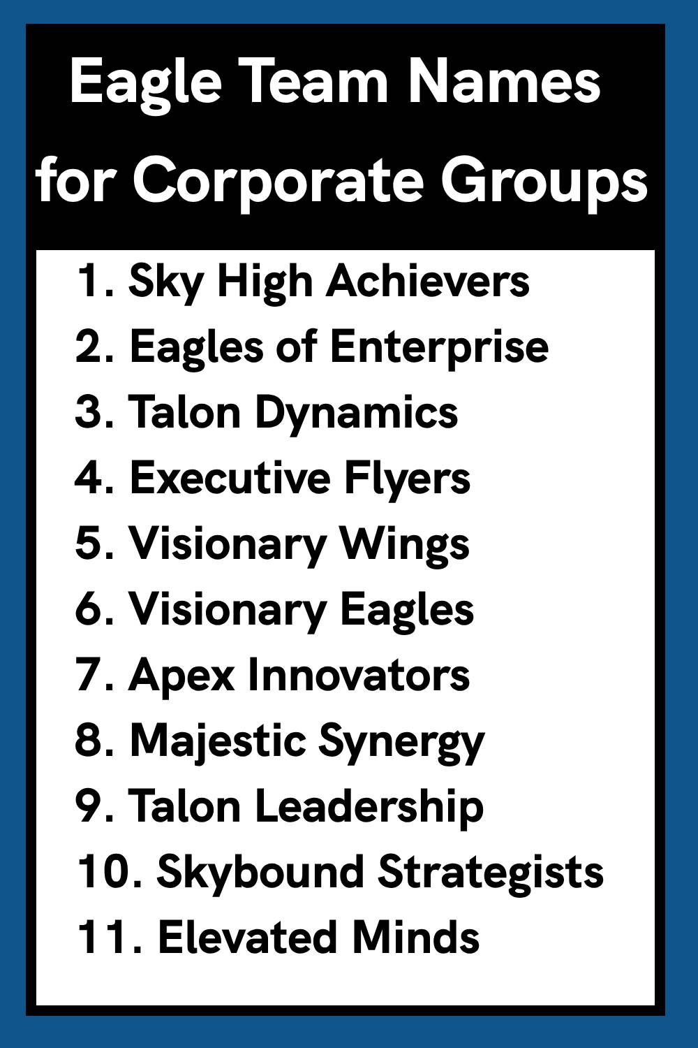 Eagle Team Names for Corporate Groups