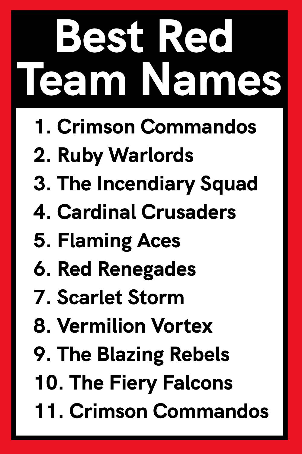 Best Red Team Names